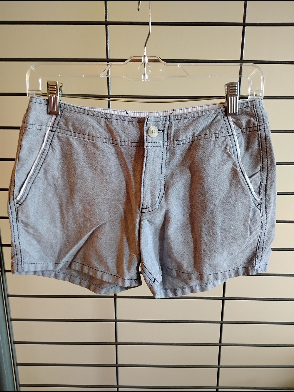 Women's Gray Casual Cotton‎ Shorts
